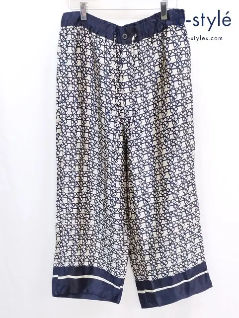 45R フォーティーファイブアール レーヨンサテンパンツ 0 マルチカラー 総柄 レディース