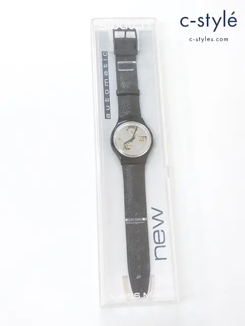 swatch スウォッチ 腕時計 機械式 自動巻き BLACK MOTION ブラックモーション SAB100 ブラック