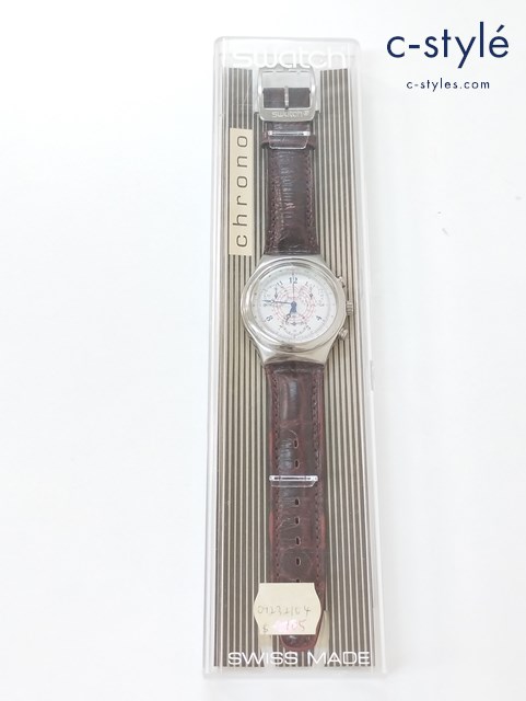 swatch スウォッチ 腕時計 クォーツ RICHESSE INTERIEURE YCS103 シルバー×ブラウン