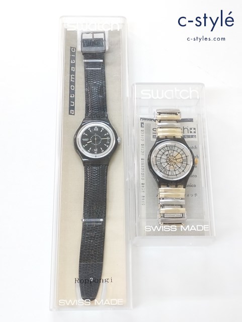 swatch 腕時計 機械式 自動巻き ROPPONGI SAM400 ブラック MARECHAL SAM101 シルバー×ゴールド 計2点