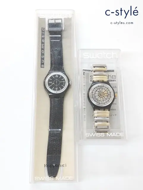swatch 腕時計 機械式 自動巻き ROPPONGI SAM400 ブラック MARECHAL SAM101 シルバー×ゴールド 計2点