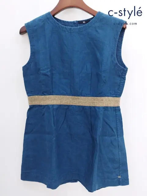 45R フォーティファイブアール ノースリーブ リネン ブラウス 3 インディゴ レディース