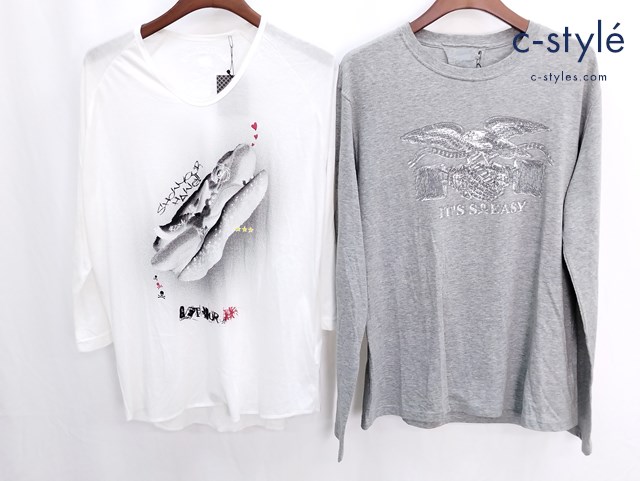 Roen ロエン 長袖 Tシャツ ロンT ホワイト グレー size50 計2点