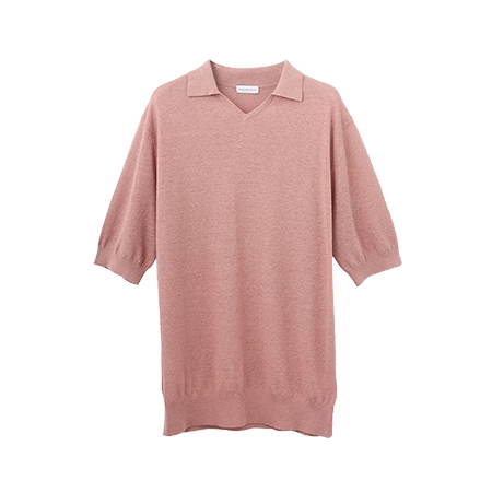 Cruciani(クルチアーニ) ポロシャツ シルクリネン スキッパーポロシャツ