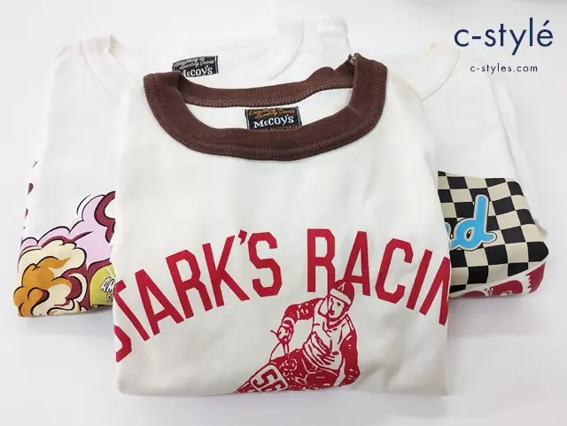 THE REAL McCOY’S ザ・リアルマッコイズ 半袖 Tシャツ 36 ホワイト系 計3点