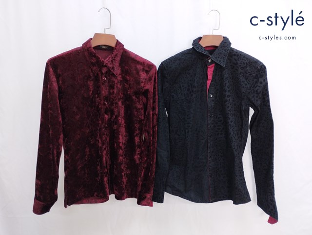 TORNADO MART トルネードマート シャツ 長袖 M 総柄 ブラック TSH-0617 レッド系 TCS-2725 計2点