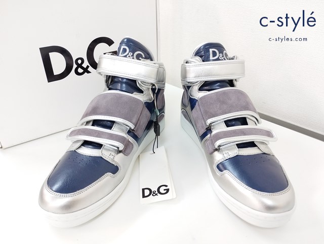 Dolce&Gabbana ドルチェ&ガッバーナ スニーカー 430 シルバー×ネイビー DU0986 ハイカット