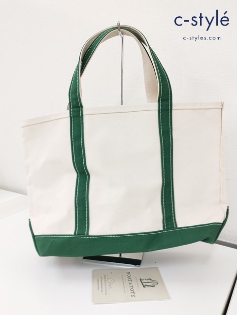 L.L.Bean エルエルビーン キャンバス トート バッグ Boat & Tote グリーン×アイボリー 鞄 カバン