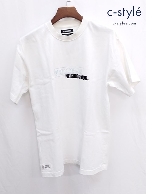 WIND AND SEA×NEIGHBORHOOD Tシャツ L ホワイト 半袖 NHWDS-01/C-TEE-SS