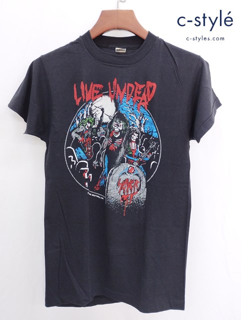 SCREEN STARS スクリーンスターズ バンドTシャツ 半袖 SLAYER Live Undead DEAD AHEAD ’85 M ブラック