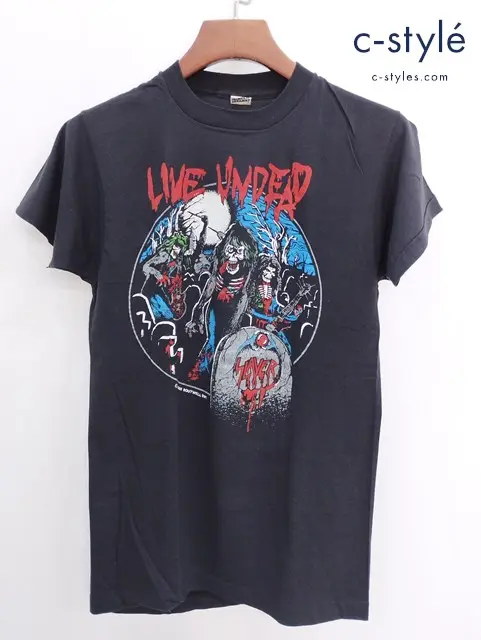 SCREEN STARS スクリーンスターズ バンドTシャツ 半袖 SLAYER Live Undead DEAD AHEAD ’85 M ブラック
