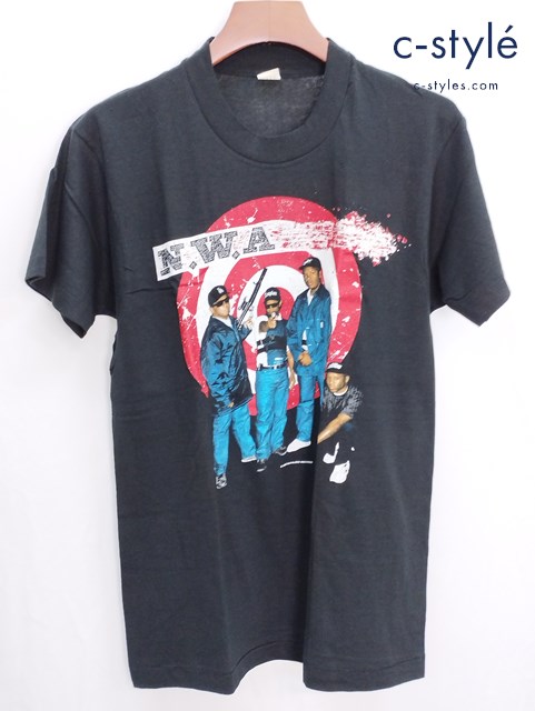 SCREEN STARS スクリーンスターズ プリントTシャツ 半袖 N.W.A 1990 RUTHLESS RECORDS L ブラック