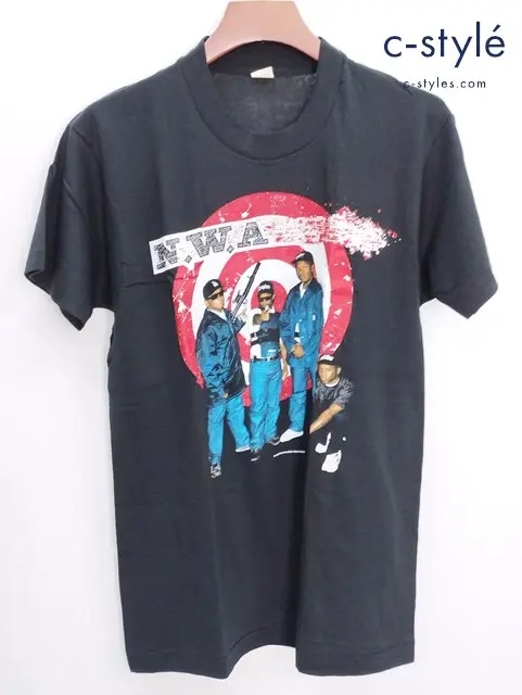 SCREEN STARS スクリーンスターズ プリントTシャツ 半袖 N.W.A 1990 RUTHLESS RECORDS L ブラック