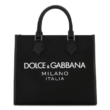 DOLCE & GABBANA(ドルチェ＆ガッバーナ) バッグ ショッピングバッグ スモール ナイロン ラバライズドロゴ