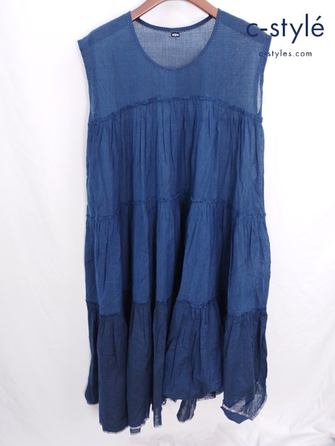 45R フォーティファイブアール ノースリーブワンピース 0 インディゴ