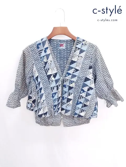 45R フォーティファイブアール パッチワーク ブラウス 2 インディゴ コットン100％ レディース