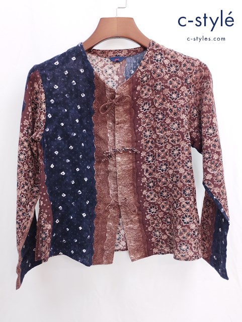 45R フォーティファイブアール ブラウス 1 マルチカラー コットン100％ 総柄 長袖 レディース