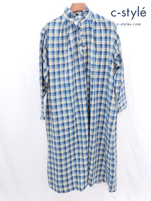 45R フォーティファイブアール インドネルのタックフリルドレス マルチカラー コットン100％ ワンピース