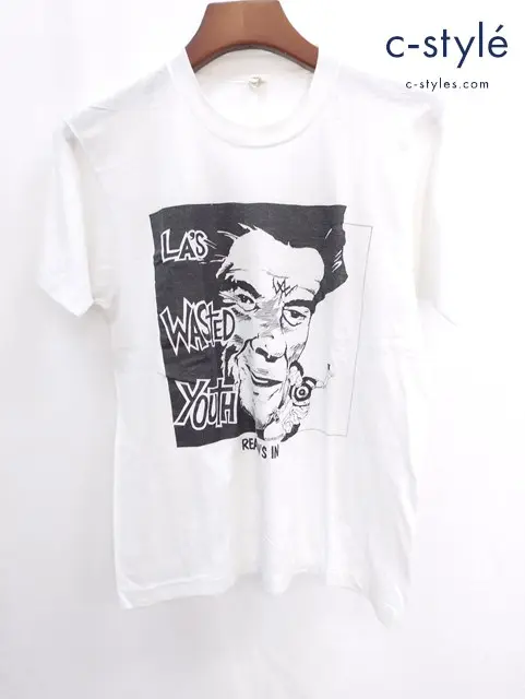 SCREEN STARS プリントTシャツ 半袖 LA’S WASTED YOUTH REAGAN’S IN M ホワイト RN13765