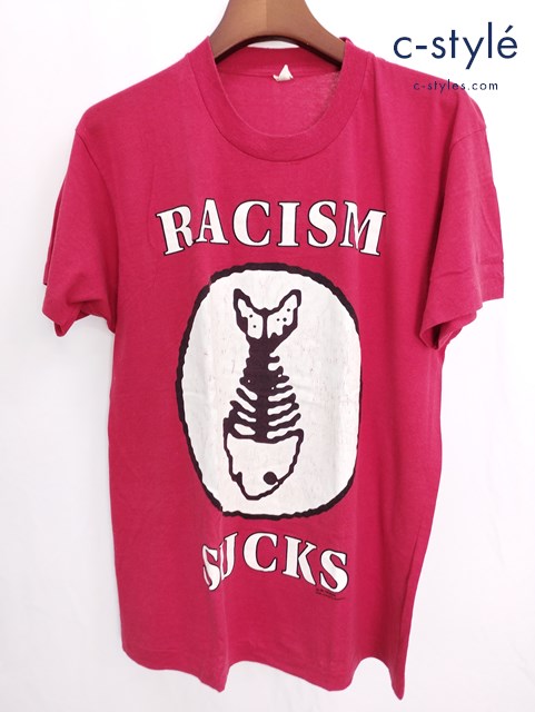 SCREEN STARS スクリーンスターズ ロックバンドTシャツ 半袖 FISH BONE RACISM SUCKS L レッド RN13785