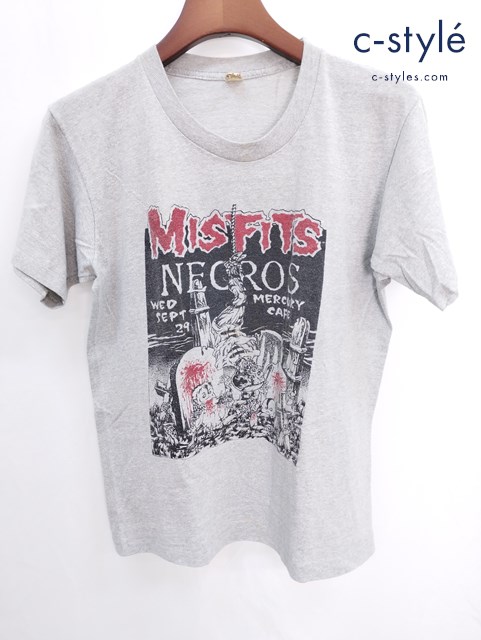 SCREEN STARS バンドTシャツ 半袖 MISFITS NECROS WED SEPT 29 MERCURY CAFE M グレー系