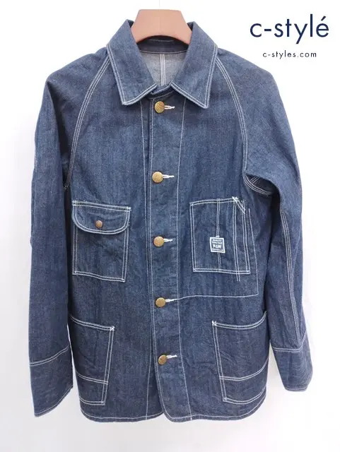 J.S Homestead ジェイエスホームステッド デニムカバーオール 12-011-470-5020-1-0 M ネイビー系 綿100％