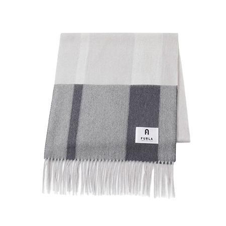 Furla(フルラ) マフラー カシミヤ100%マフラー チェック BLACK & WHITE