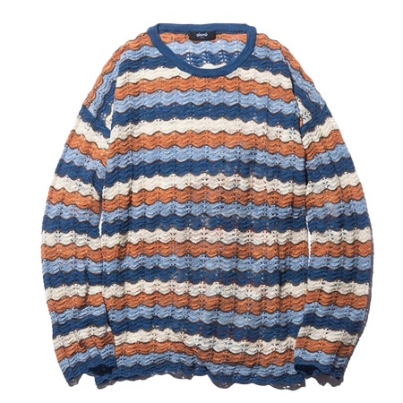 glamb(グラム) ニット Croche Border Knit クロシェボーダーニット