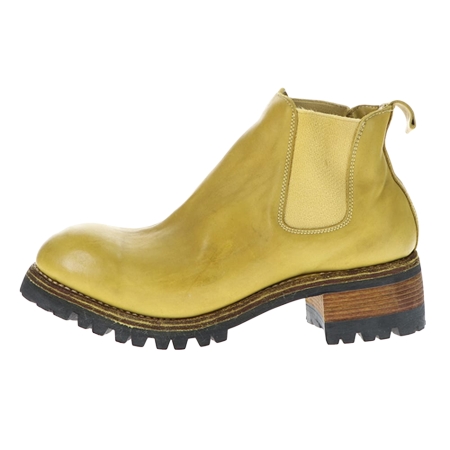 GUIDI(グイディ) ブーツ サイドゴアアンクルブーツビブラムソール PL06V light yellow