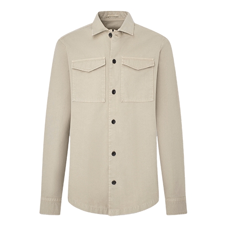 HACKETT LONDON(ハケットロンドン) シャツ ヘリンボーン オーバーシャツ / ビーチ