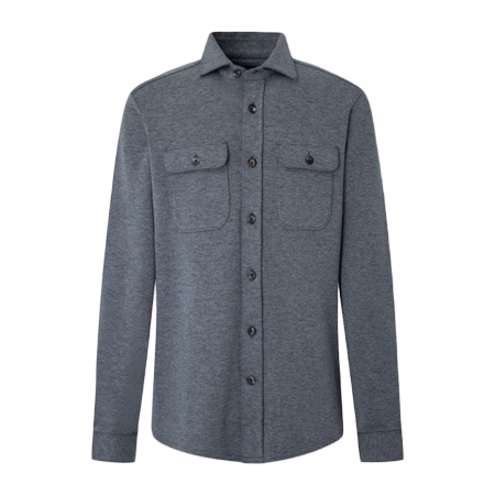 HACKETT LONDON(ハケットロンドン) シャツ ジャージーオーバーシャツ / グレー