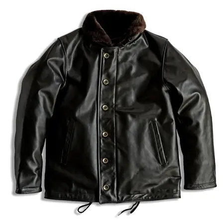 HOUSTON(ヒューストン) ジャケット HORSE LEATHER N-1 DECK JACKE / ホース レザー N-1 デッキ ジャケット