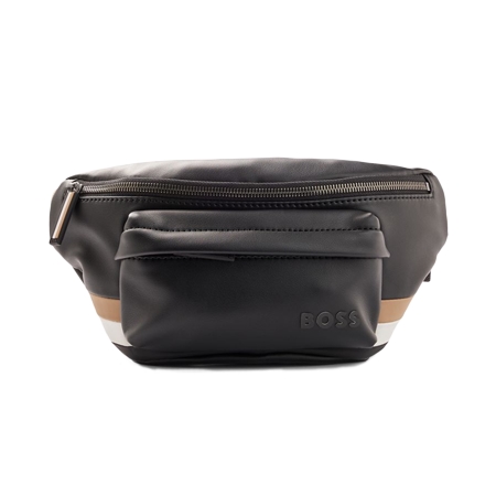HUGO BOSS(ヒューゴボス) バッグ フェイクレザー ベルトバッグ シグネチャーストライプトリム