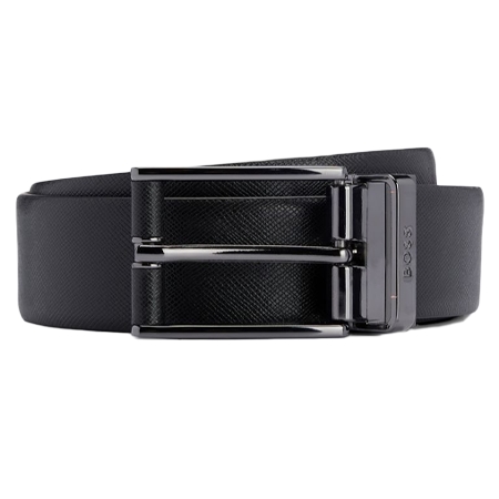 HUGO BOSS(ヒューゴボス) ベルト リバーシブルベルト スムース＆ストラクチャード イタリアンレザー