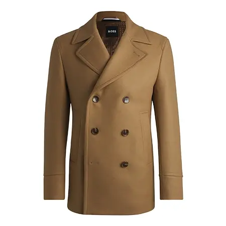 HUGO BOSS(ヒューゴボス) コート スリムフィット ダブルブレストコート ウールブレンド