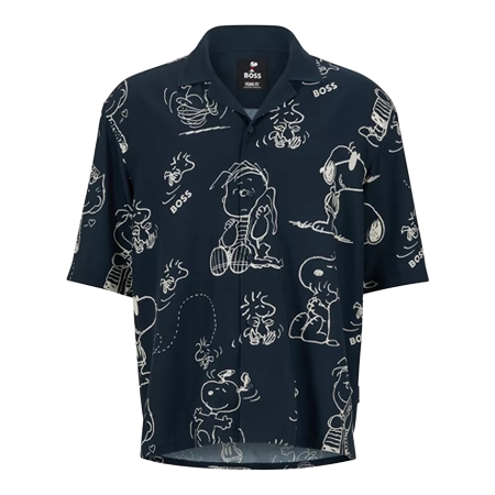 HUGO BOSS(ヒューゴボス) シャツ BOSS X PEANUTS レギュラーフィットシャツ エクスクルーシブ ロゴアートワーク