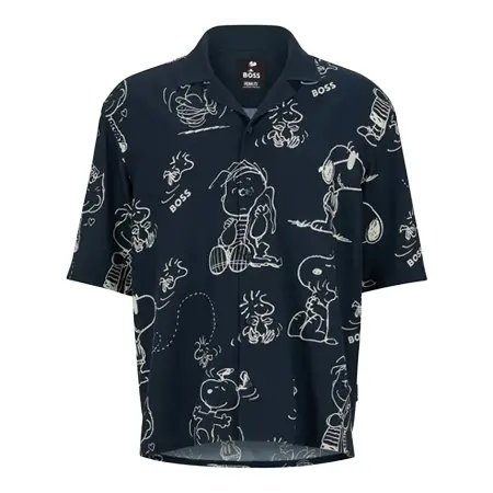 HUGO BOSS(ヒューゴボス) シャツ BOSS X PEANUTS レギュラーフィットシャツ エクスクルーシブ ロゴアートワーク