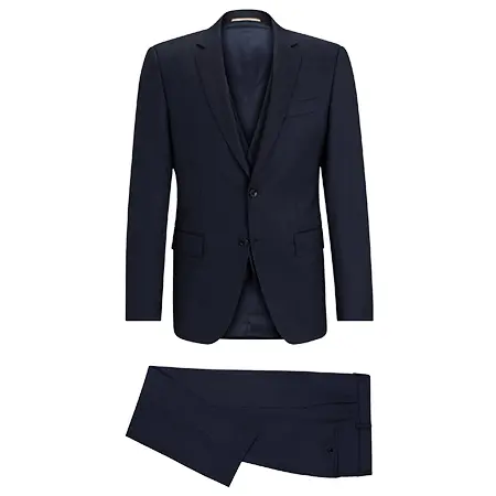 HUGO BOSS(ヒューゴボス) スーツ スリーピース スリムフィットスーツ パターン ストレッチウール