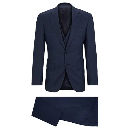 HUGO BOSS(ヒューゴボス) スーツ スリムフィットスーツ チェック バージンウール