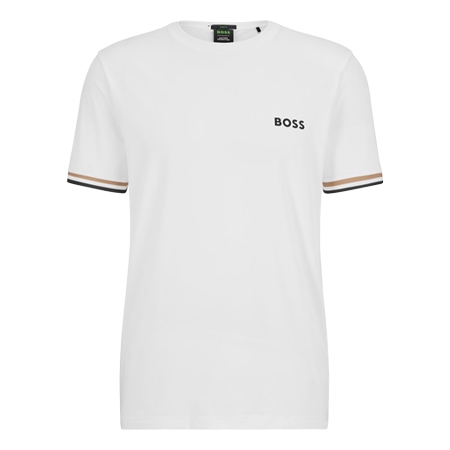 HUGO BOSS(ヒューゴボス) Tシャツ BOSS X MATTEO BERRETTINI ロゴ クルーネックTシャツ シグネチャーストライプ