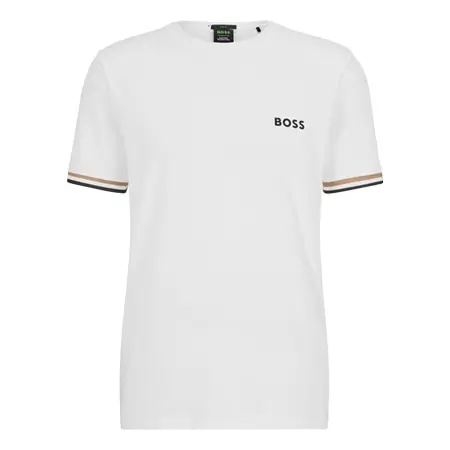 HUGO BOSS(ヒューゴボス) Tシャツ BOSS X MATTEO BERRETTINI ロゴ クルーネックTシャツ シグネチャーストライプ