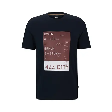 HUGO BOSS(ヒューゴボス) Tシャツ コットンジャージー Tシャツ ミクストメディア アートワーク