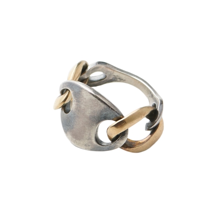 hum(ハム) リング Humete Plate Chain Ring – Silver