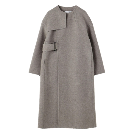 HYKE(ハイク) コート DOUBLE FACE TRENCH COAT ノーカラーコート