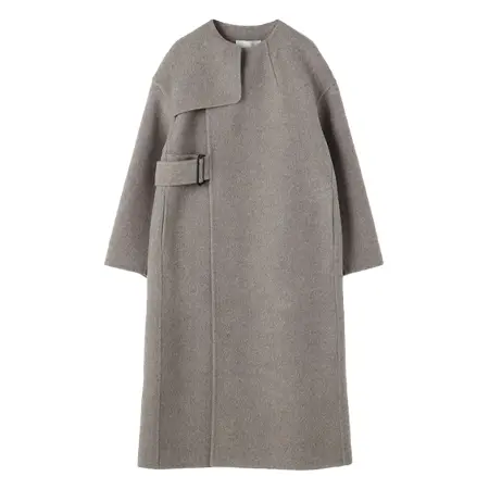 HYKE(ハイク) コート DOUBLE FACE TRENCH COAT ノーカラーコート