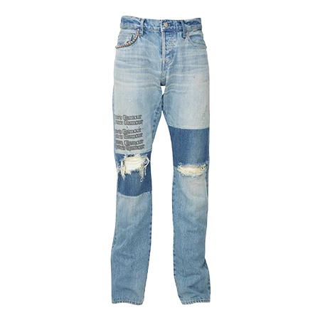 HYSTERIC GLAMOUR(ヒステリックグラマー) デニム TYPE LOGO ローライズスリムストレートデニムパンツ