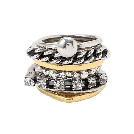 IOSSELLIANI(イオッセリアーニ) リング CLASSIC COLLECTION Il Rock! 7連リング