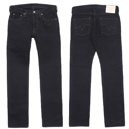 IRON HEART(アイアンハート) デニム 555S-25MB 25ozセルビッチデニムスーパースリムストレート マッドブラック