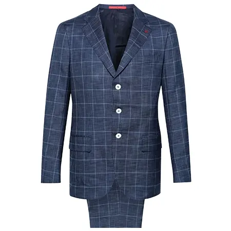 ISAIA(イザイア) スーツ チェック シングルスーツ