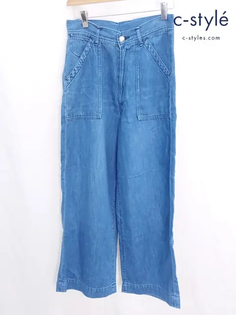 45R フォーティーファイブアール デニムパンツ 1 インディゴ 綿 麻 日本製 レディース